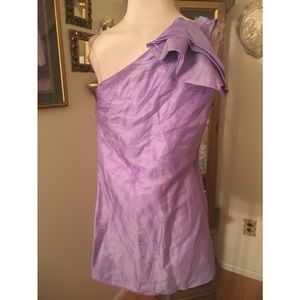 Bebe NWT one shoulder purple dress size XXS